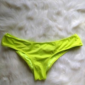 Victoria's Secret Ruched Cheeky Bikini Bottom~Neon Green!